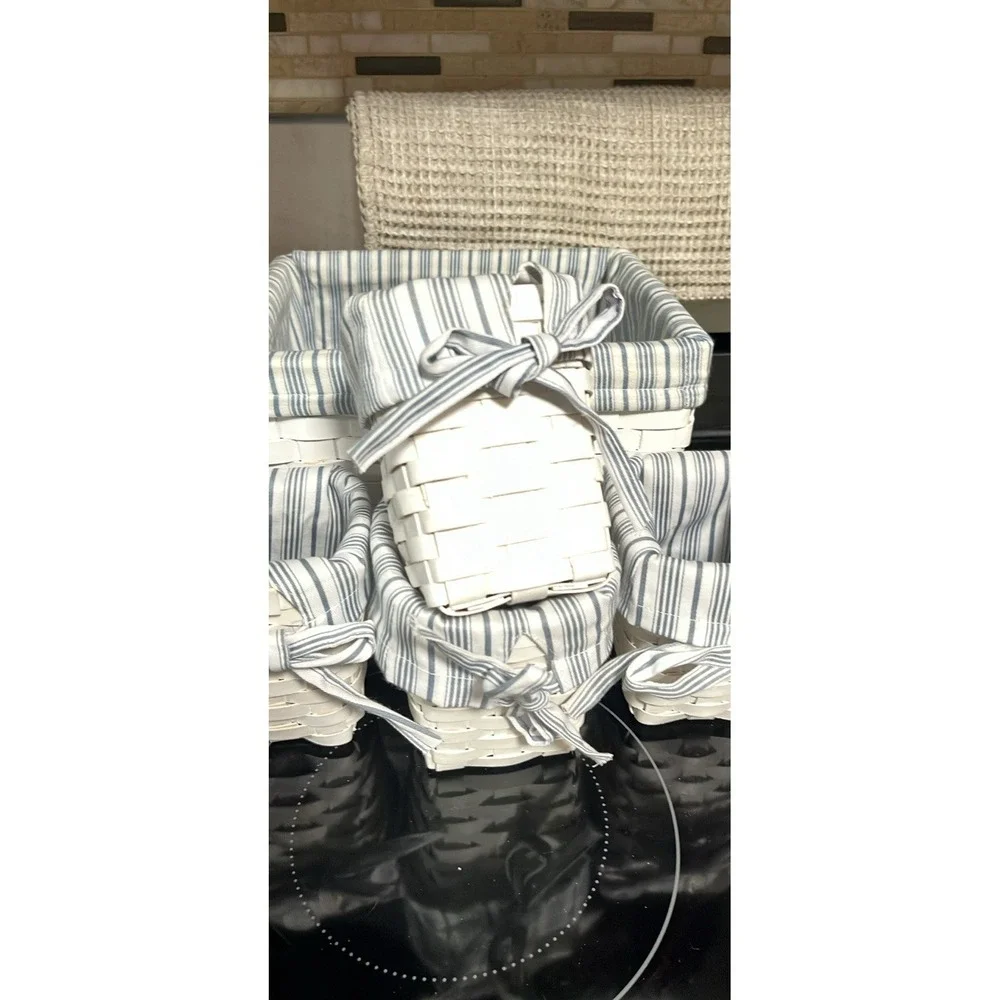 Wicker Basket Woven Storage Organizer 5 Pieces